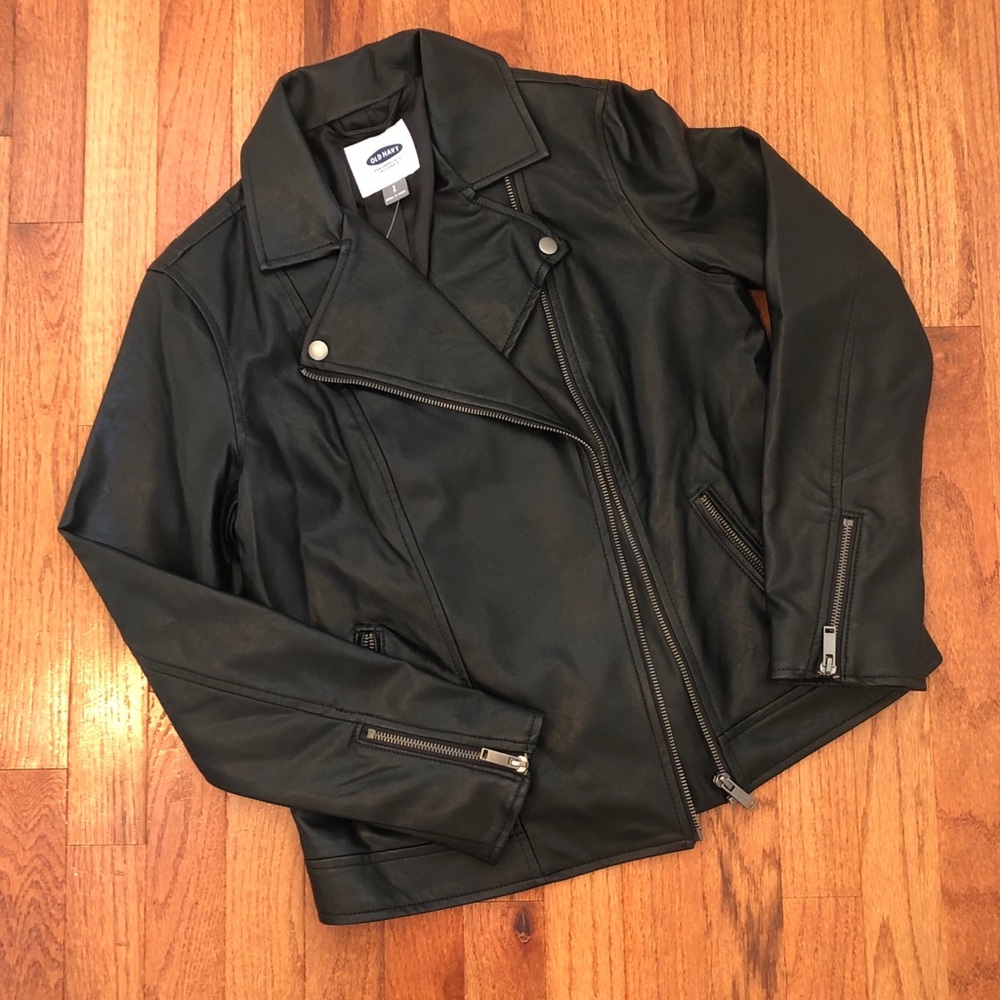 Old Navy Black faux leather jacket